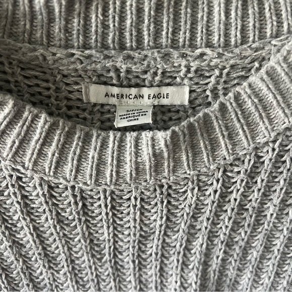🛍️American Eagle Grey Knit Sweater Size Small - Picture 5 of 5